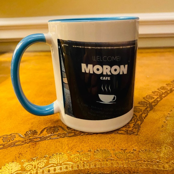 Welcome Moron Cafe Coffee Tea Mug Cup NEW - Picture 3 of 4